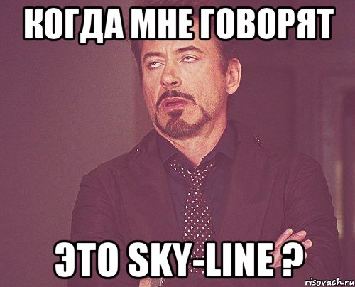 Когда мне говорят Это Sky-Line ?, Мем твое выражение лица