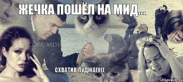 Жечка пошёл на мид... схватив пуджа(9((, Мем Грусть вселенская