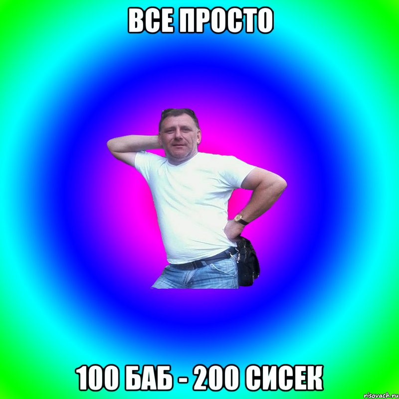 ВСЕ ПРОСТО 100 БАБ - 200 СИСЕК, Мем Артур Владимирович