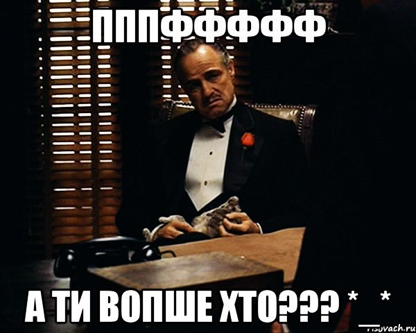 Пппффффф а ти вопше ХТО??? *_*, Мем Дон Вито Корлеоне