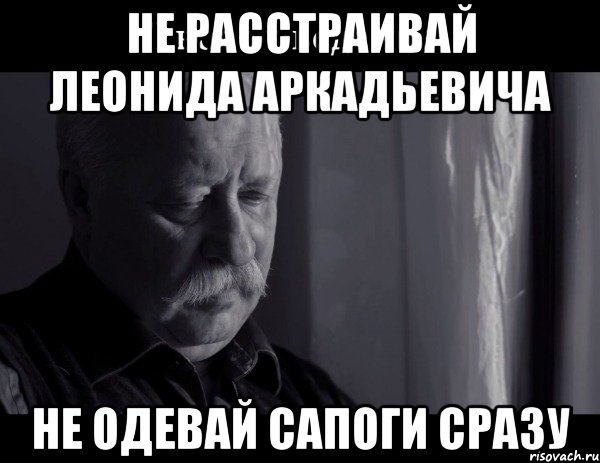 не расстраивай леонида аркадьевича не одевай сапоги сразу, Мем Не расстраивай Леонида Аркадьевича