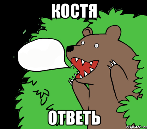 Костя Ответь, Комикс медведь из кустов