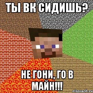 ТЫ ВК СИДИШЬ? НЕ ГОНИ, ГО В МАЙН!!!