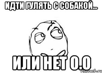 идти гулять с собакой... или нет о.О, Мем Мне кажется или