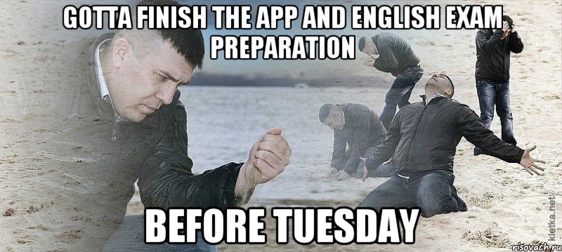 GOTTA FINISH THE APP AND ENGLISH EXAM PREPARATION BEFORE TUESDAY, Мем Мужик сыпет песок на пляже