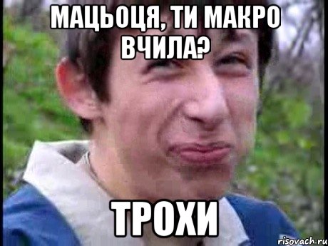 Мацьоця, ти макро вчила? Трохи, Мем  Пиздун