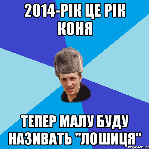 2014-рік це рік коня Тепер малу буду називать "Лошиця", Мем Празднчний паца