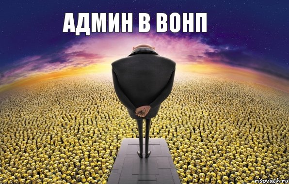 админ в вонп, Мем   Грю с миньонами