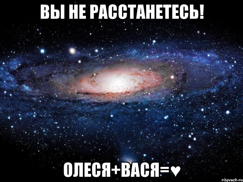 Вы не расстанетесь! Олеся+Вася=♥, Мем Вселенная