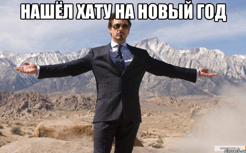 Нашёл хату на Новый Год , Мем железный человек