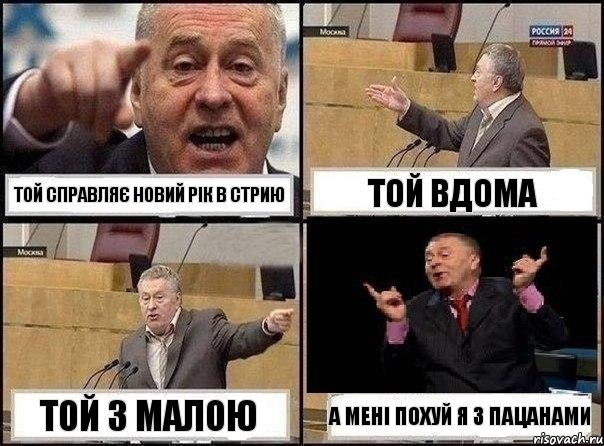 Той справляє новий рік в Стрию той вдома той з малою а мені похуй я з пацанами, Комикс Жириновский клоуничает