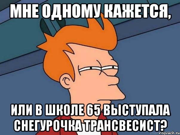 мне одному кажется, или в школе 65 выступала снегурочка трансвесист?, Мем  Фрай (мне кажется или)