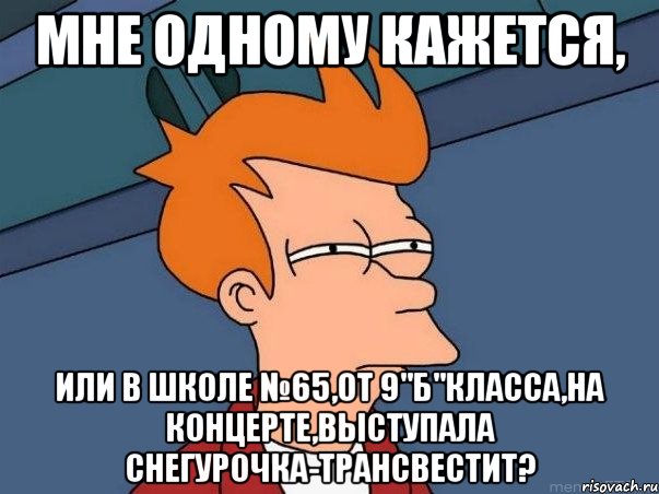 мне одному кажется, или в школе №65,от 9"Б"класса,на концерте,выступала снегурочка-трансвестит?, Мем  Фрай (мне кажется или)