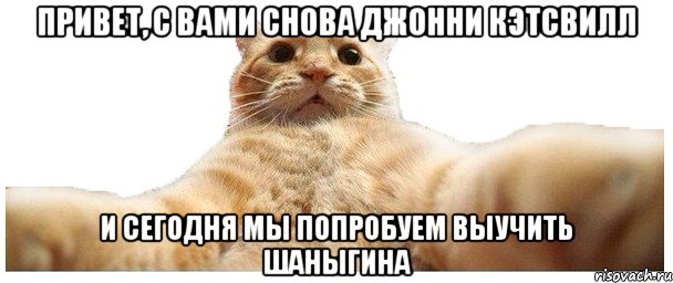 Привет, с вами снова Джонни Кэтсвилл И сегодня мы попробуем выучить Шаныгина