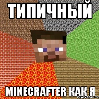 ТИПИЧНЫЙ Minecrafter как я, Мем Миникрафтер