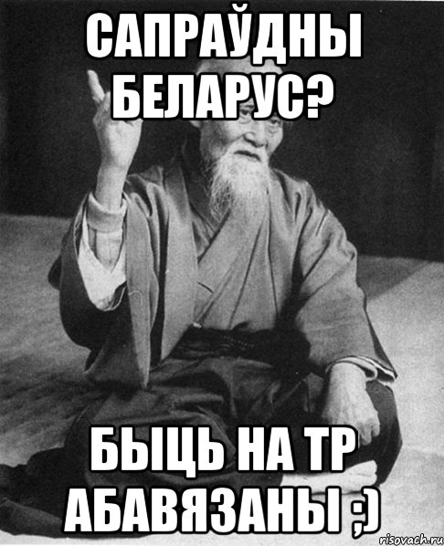 Сапраўдны беларус? Быць на TP абавязаны ;), Мем Монах-мудрец (сэнсей)