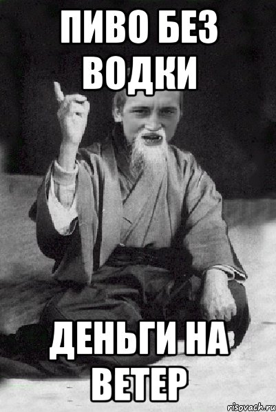 ПИВО БЕЗ ВОДКИ ДЕНЬГИ НА ВЕТЕР, Мем Мудрий паца