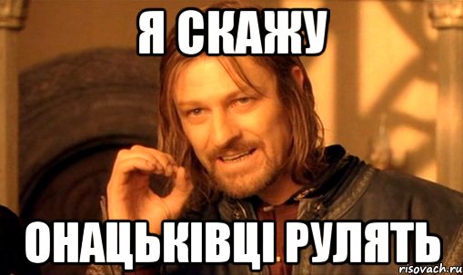 я скажу ОНАЦЬКІВЦІ рулять, Мем Нельзя просто так взять и (Боромир мем)