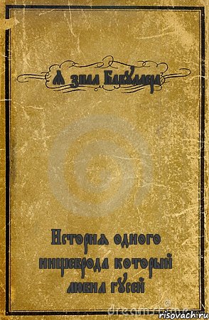 Я знал Бабуллера История одного нищеброда который любил гусей, Комикс обложка книги