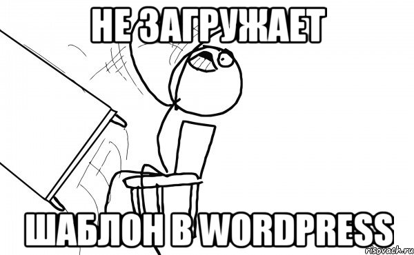 не загружает шаблон в wordpress