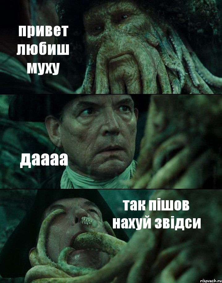 привет любиш муху даааа так пішов нахуй звідси, Комикс Пираты Карибского моря