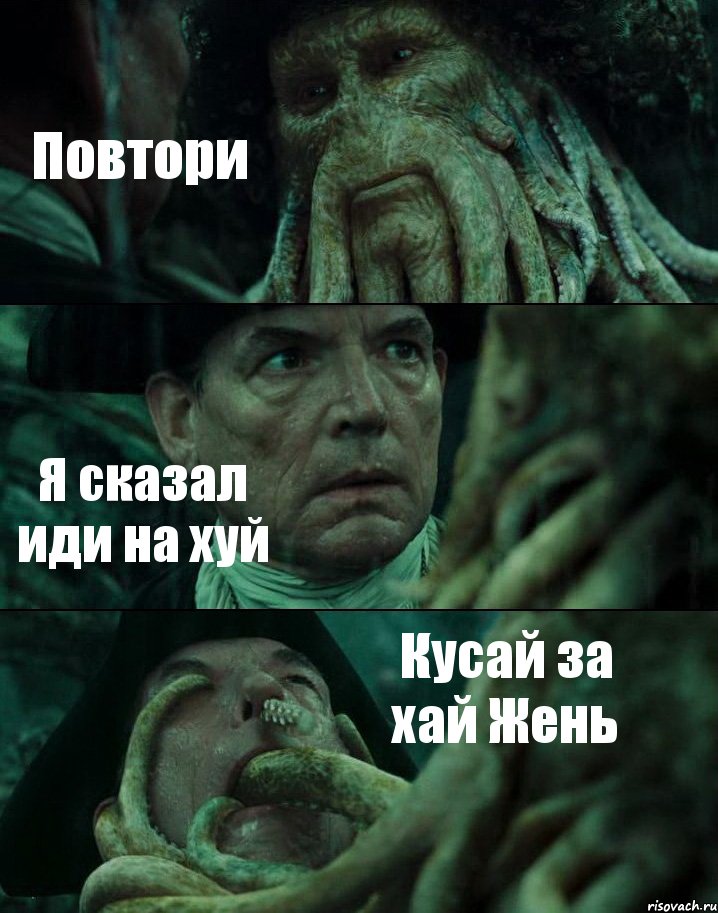 Повтори Я сказал иди на хуй Кусай за хай Жень, Комикс Пираты Карибского моря