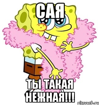 Сая ты такая нежная!!!, Мем Спанч боб