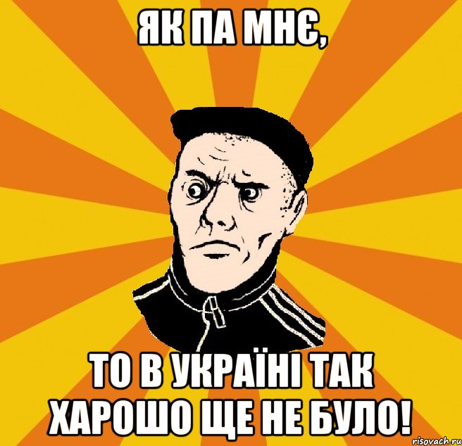 Як па мнє, то в Україні так харошо ще не було!, Мем Типовий Титушка