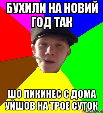 Бухили на новий год так шо пикинес с дома уйшов на трое суток, Мем умный гопник