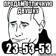 ПРОДАМ ОТЛИЧНУЮ ДВУШКУ 23-53-53, Мем  Володя Путин