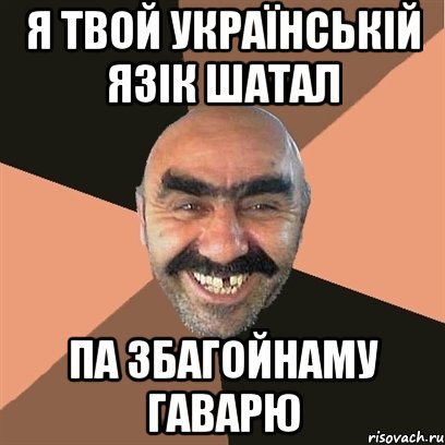 Я твой українській язік шатал па збагойнаму гаварю, Мем Я твой дом труба шатал