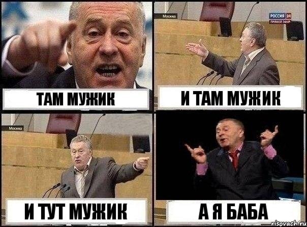 там мужик и там мужик и тут мужик а я баба, Комикс Жириновский клоуничает