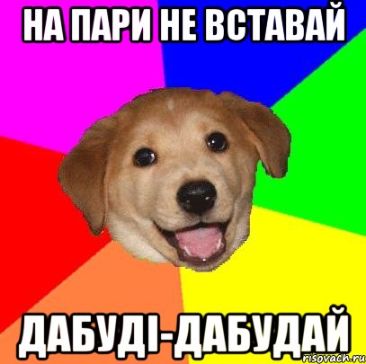 на пари не вставай дабуді-дабудай, Мем Advice Dog