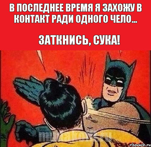 В последнее время я захожу в контакт ради одного чело... Заткнись, сука!, Комикс   Бетмен и Робин