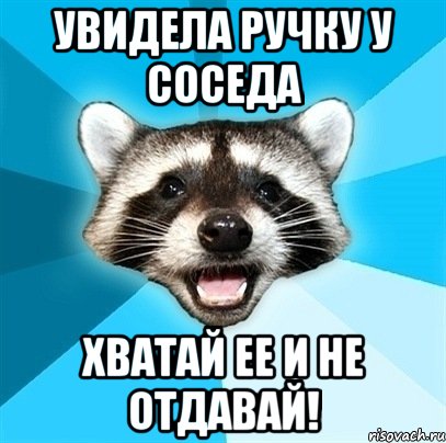 увидела ручку у соседа хватай ее и не отдавай!, Мем Енот-Каламбурист