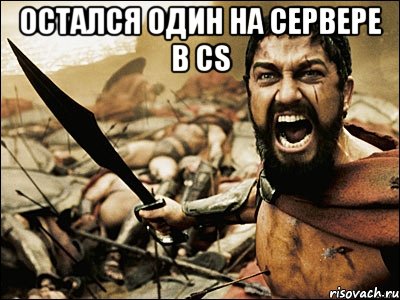 Остался один на сервере в cs , Мем Это Спарта