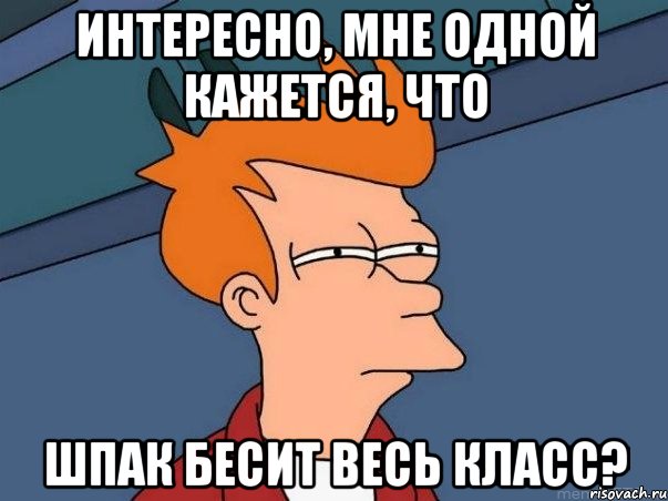 Интересно, мне одной кажется, что Шпак бесит весь класс?, Мем  Фрай (мне кажется или)