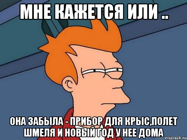 МНЕ КАЖЕТСЯ ИЛИ .. ОНА ЗАБЫЛА - ПРИБОР ДЛЯ КРЫС,ПОЛЕТ ШМЕЛЯ И НОВЫЙ ГОД У НЕЕ ДОМА, Мем  Фрай (мне кажется или)