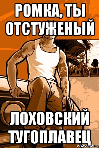 РОМКА, ТЫ ОТСТУЖЕНЫЙ ЛОХОВСКИЙ ТУГОПЛАВЕЦ, Мем GTA