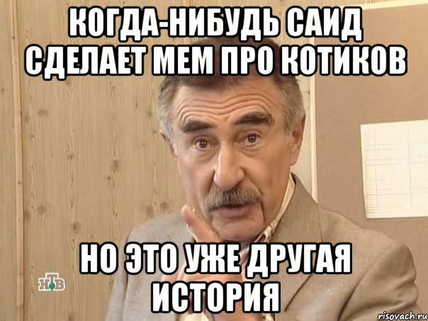 Когда-нибудь Саид сделает мем про котиков Но это уже другая история, Мем Каневский (Но это уже совсем другая история)