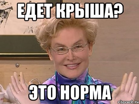 едет крыша? это норма, Мем Елена Малышева