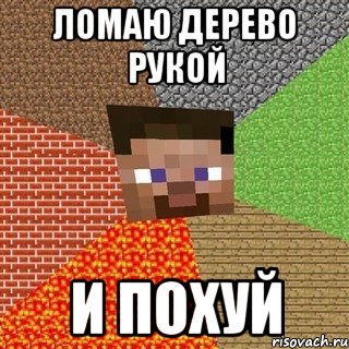 ломаю дерево рукой и похуй