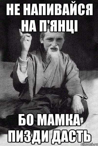 не напивайся на п'янці бо мамка пизди дасть, Мем Мудрий паца