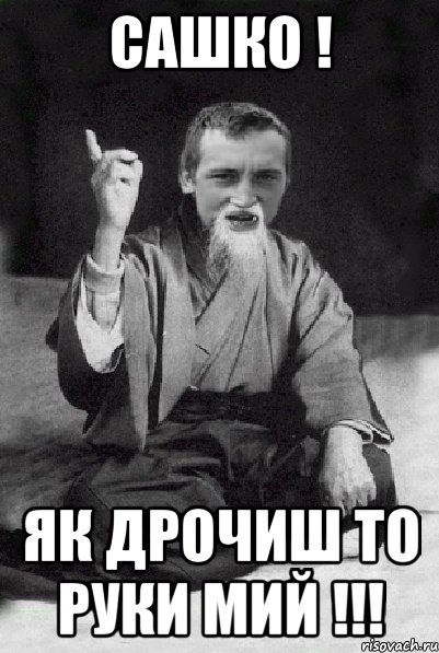 САШКО ! ЯК ДРОЧИШ ТО РУКИ МИЙ !!!, Мем Мудрий паца