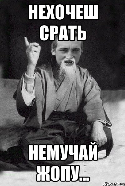 НЕХОЧЕШ СРАТЬ НЕМУЧАЙ ЖОПУ..., Мем Мудрий паца