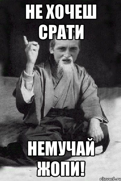 не хочеш срати немучай жопи!, Мем Мудрий паца