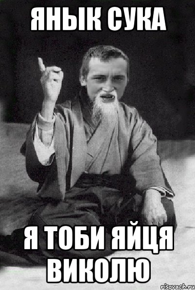 Янык сука Я тоби яйця виколю, Мем Мудрий паца