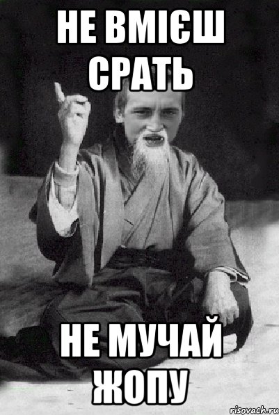 Не вмієш срать не мучай жопу, Мем Мудрий паца