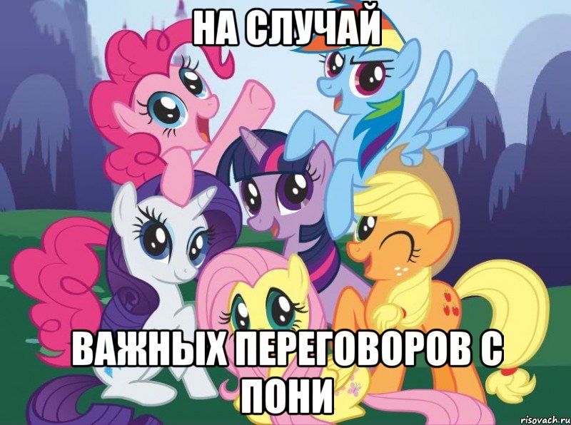 На случай важных переговоров с пони, Мем My little pony