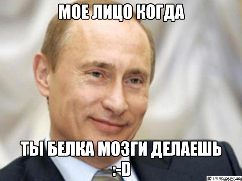 Мое лицо когда Ты белка мозги делаешь :-D, Мем Ухмыляющийся Путин